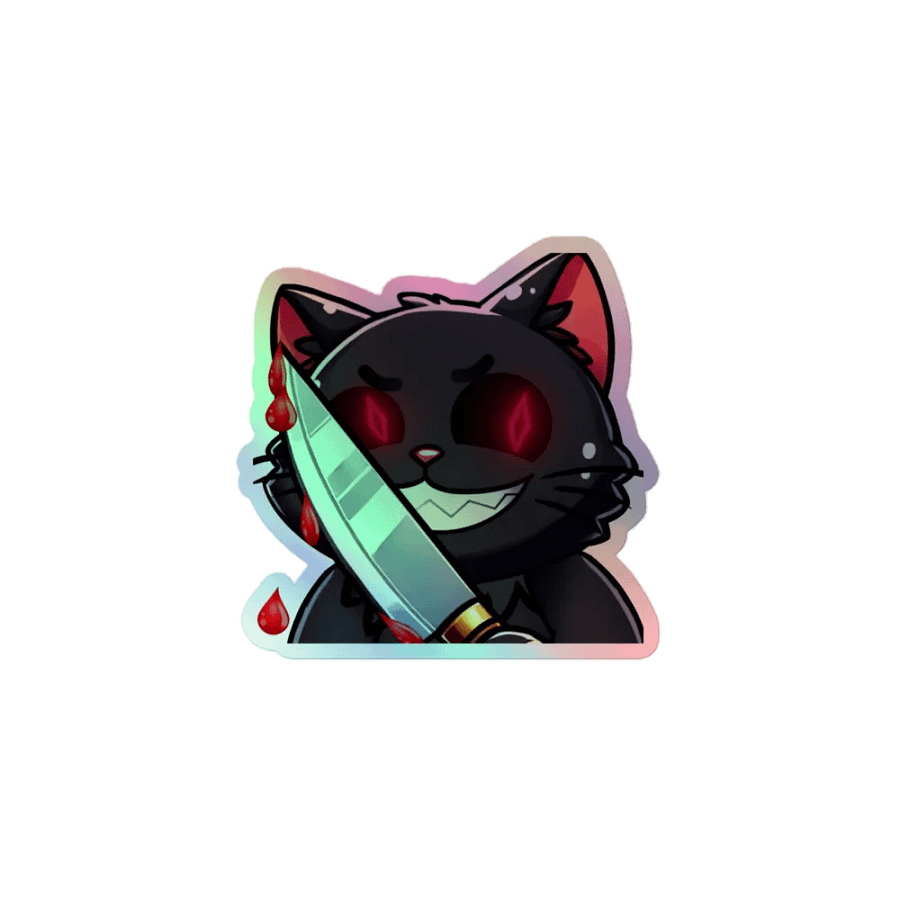 Mischievous Cat Holographic Sticker Set product image (1)