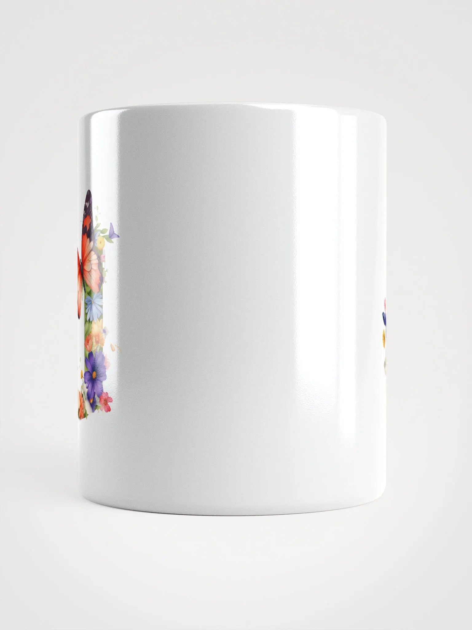 Letter J Monogram Floral Fantasy White Glossy Mug product image (14)
