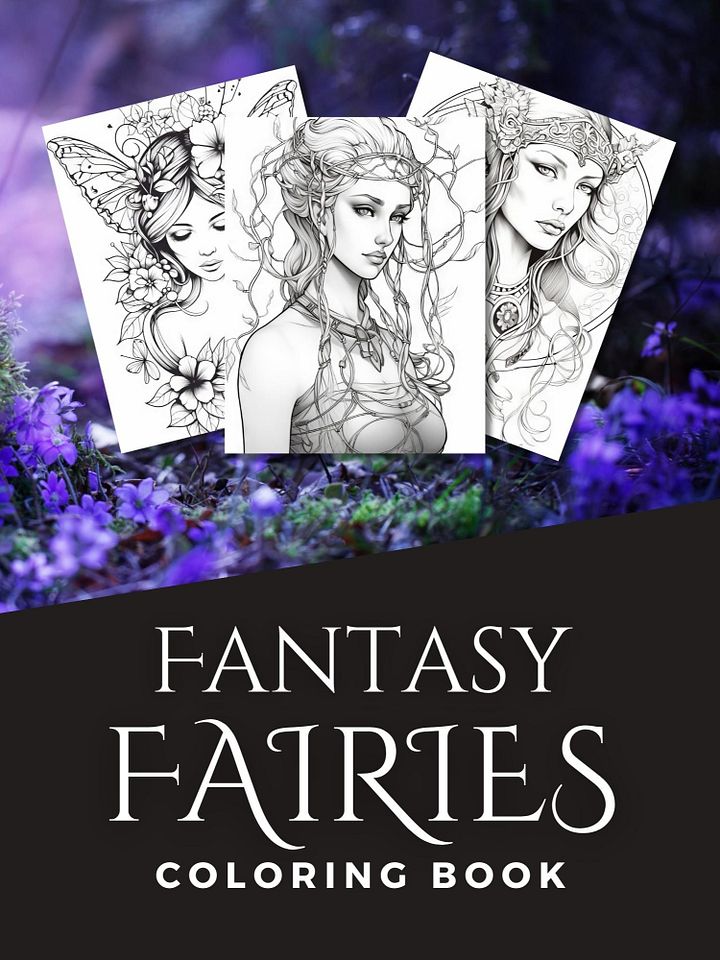 Fantasy Fairies Coloring Book product image (1)