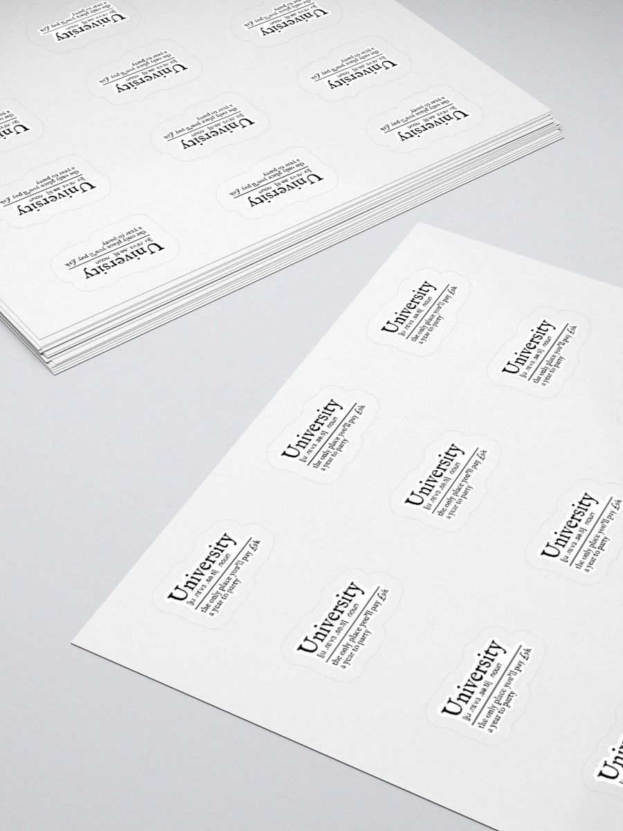 University Definition Sticker (SMALL Sheet) product image (4)