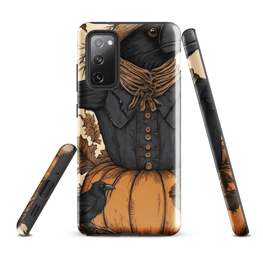 Tough Phone Case for Samsung® - Whimsical Harvest Scarecrow with Crows product image (1)