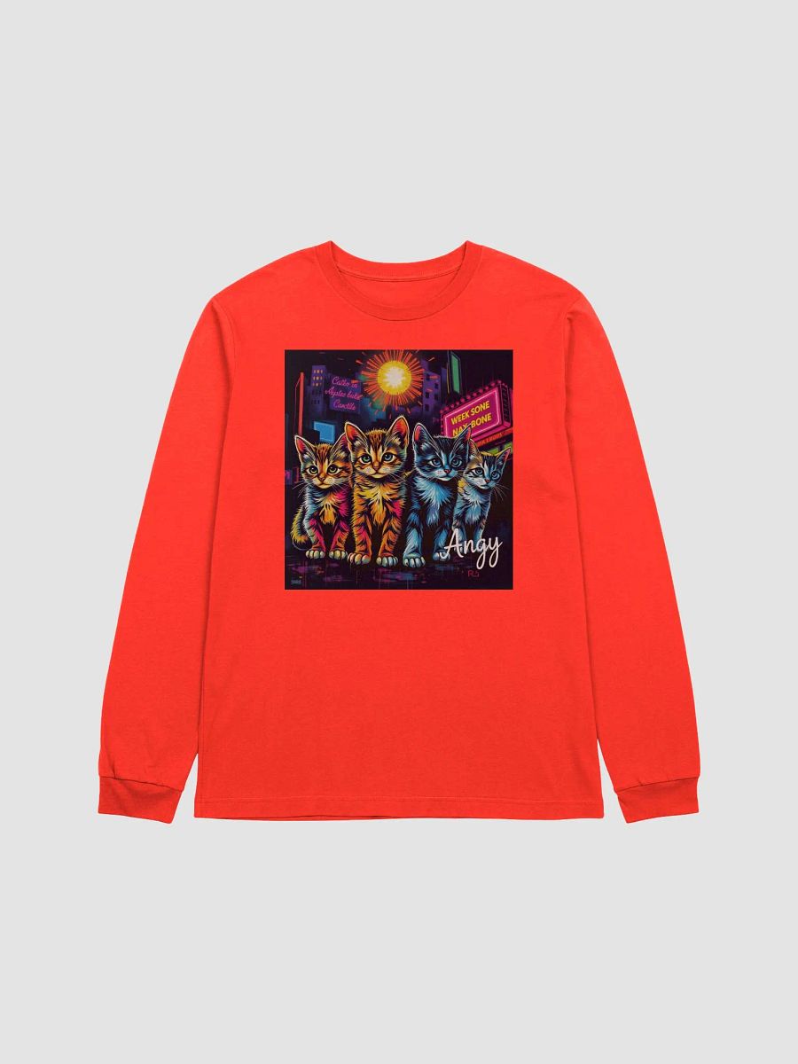 Neon City Cats Long Sleeve Tee product image (1)