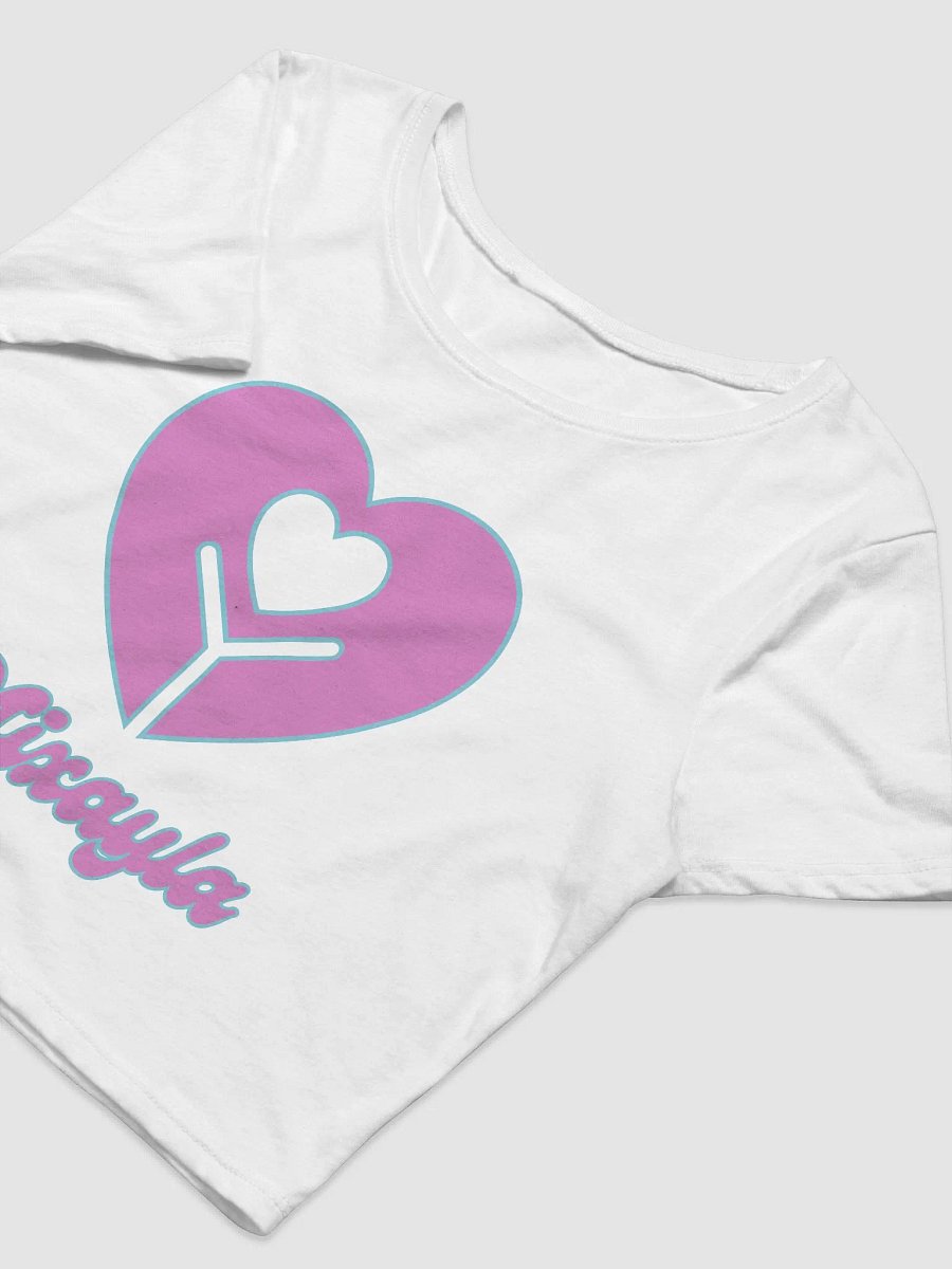 White Crop Top (Pink Logo) product image (5)