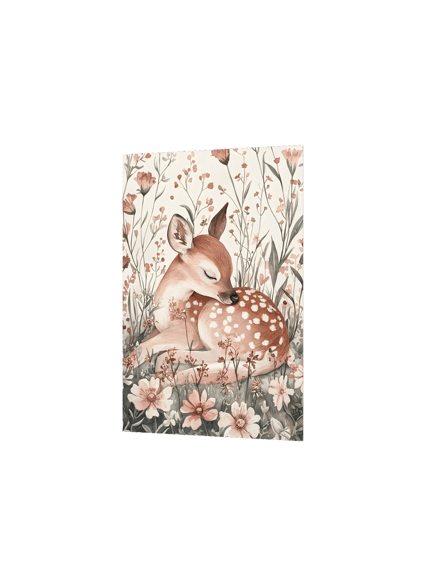 Cute Sleeping Brown Bunny in Daisies and Wildflowers product image (3)