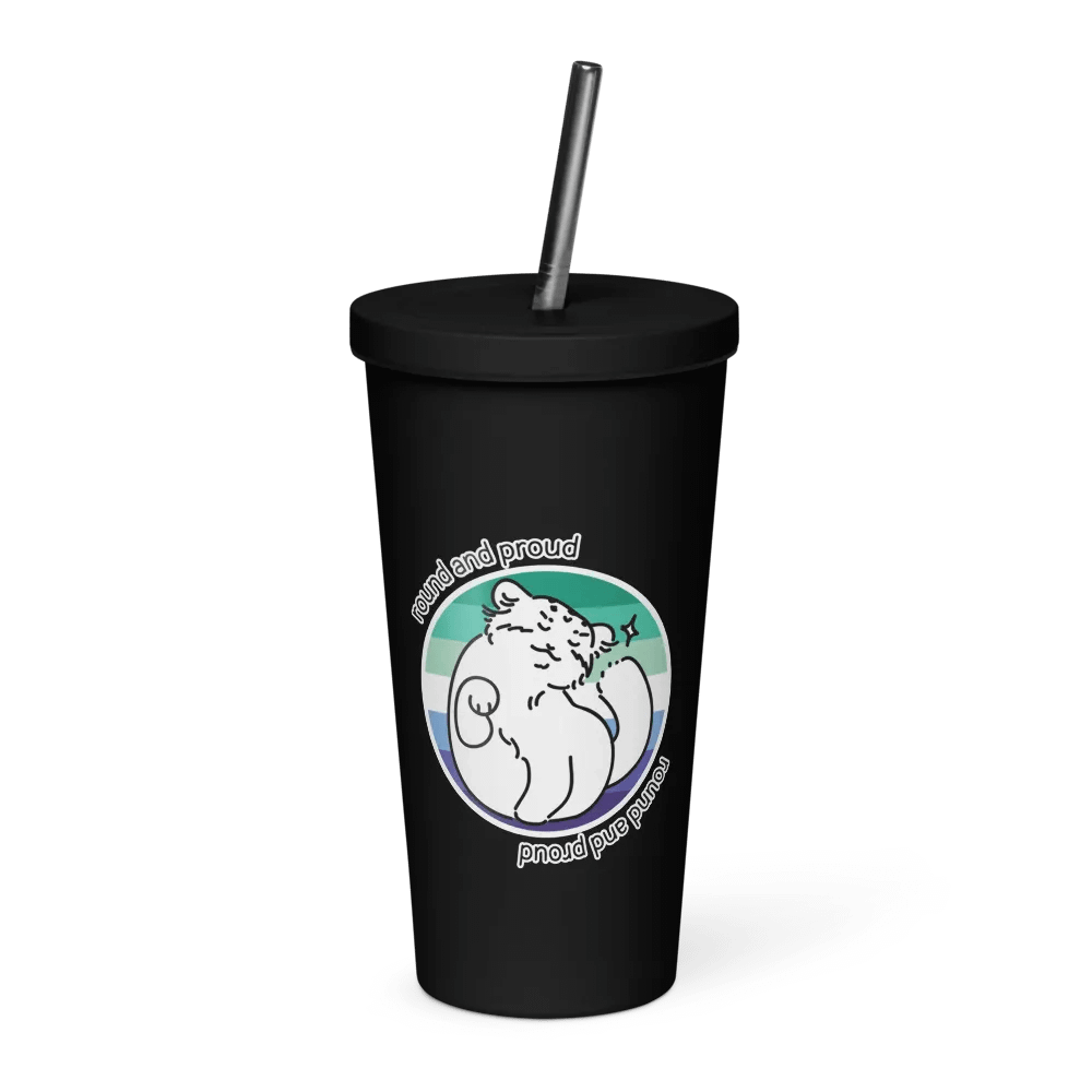 Round and Proud Manul Pride Gay MLM Version - Insulated Tumbler product image (1)