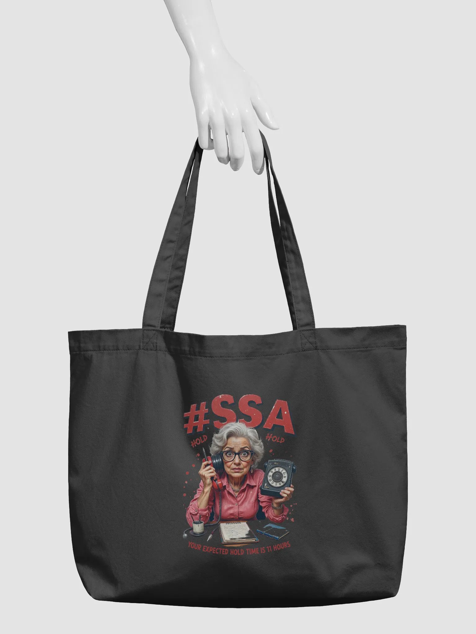 Social Security Hold Time Tote Bag product image (5)