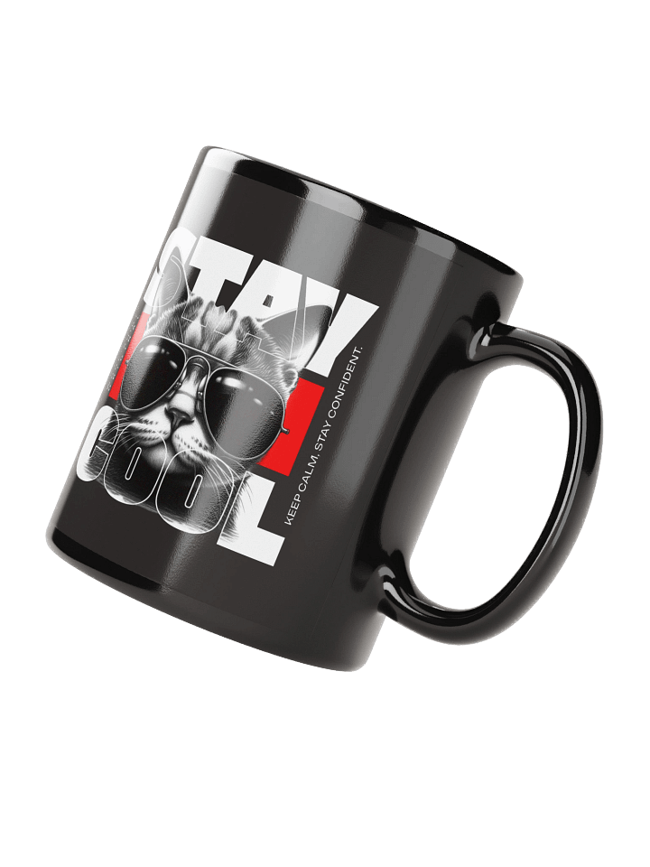Stay Cool | Black Glossy Mug product image (2)