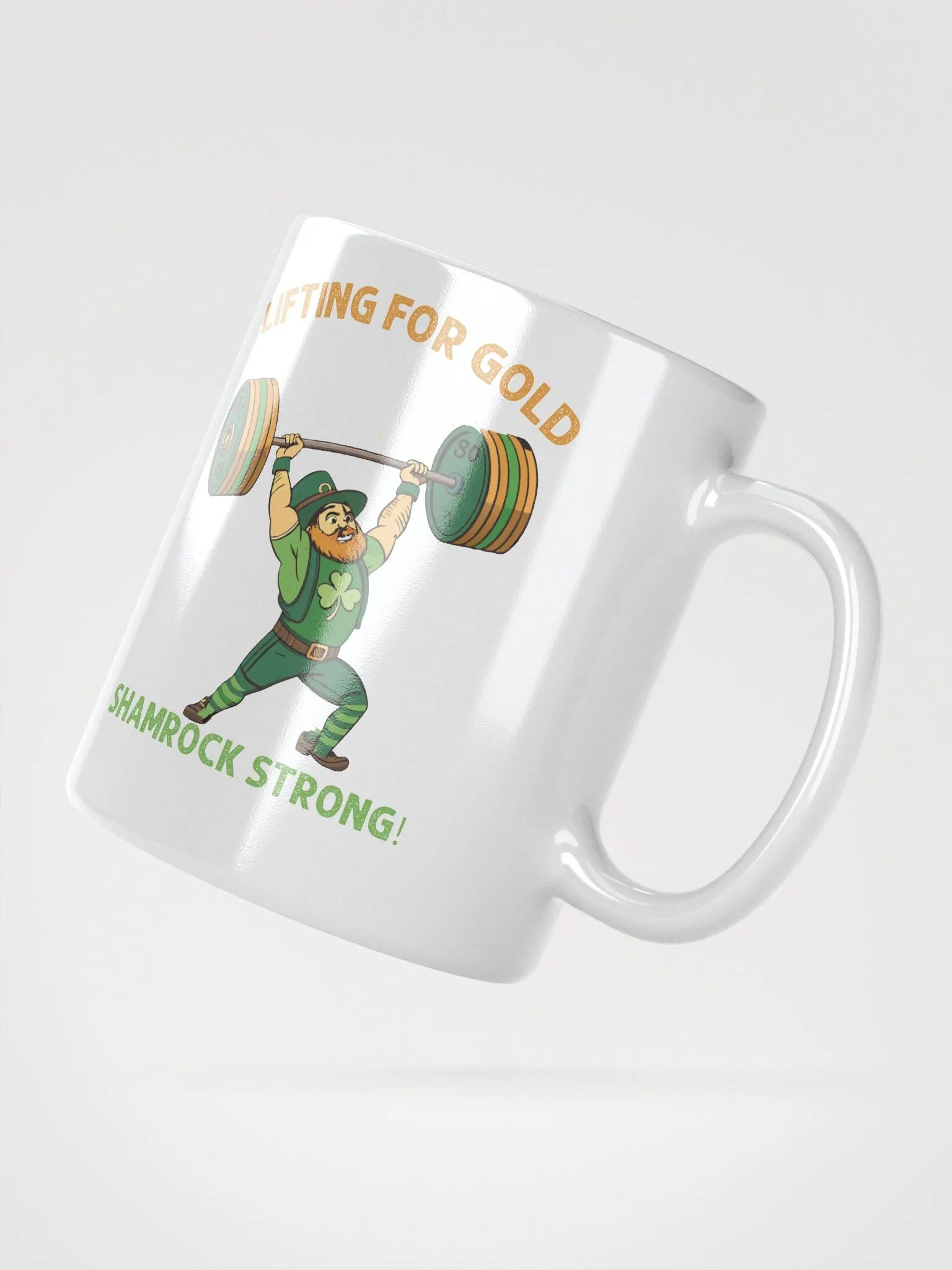 Lifting for Gold Shamrock Strong Leprechaun Mug product image (4)