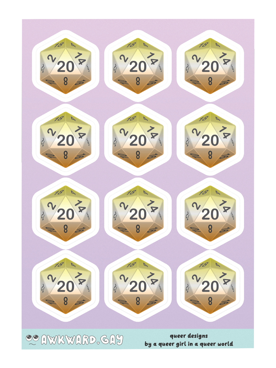 Maverique Pride D20 Sticker Sheet product image (3)
