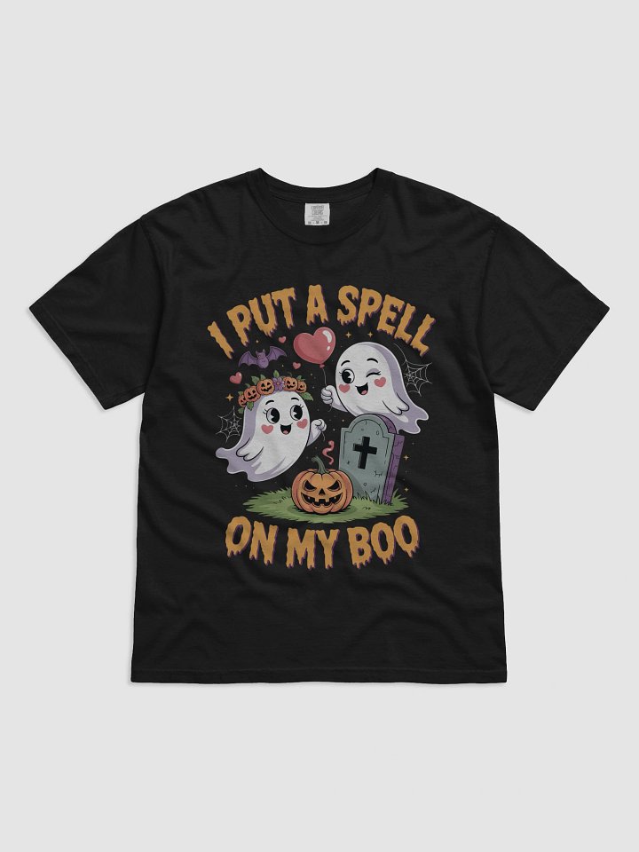 I Put A Spell On My Boo Funny Halloween Couple's T-Shirt | Spooky Cute Ghost & Pumpkin Tee product image (1)