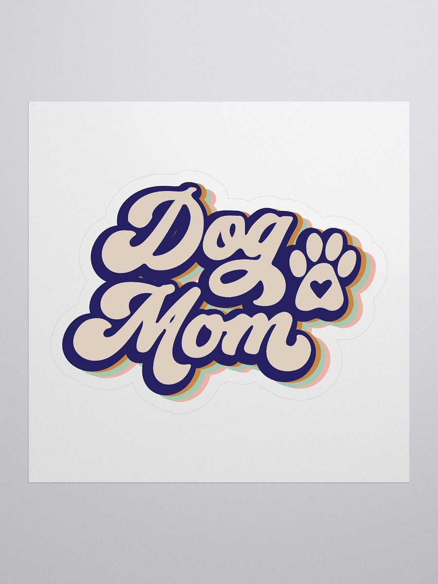 Dog Mom Kiss Cut Stickers product image (1)
