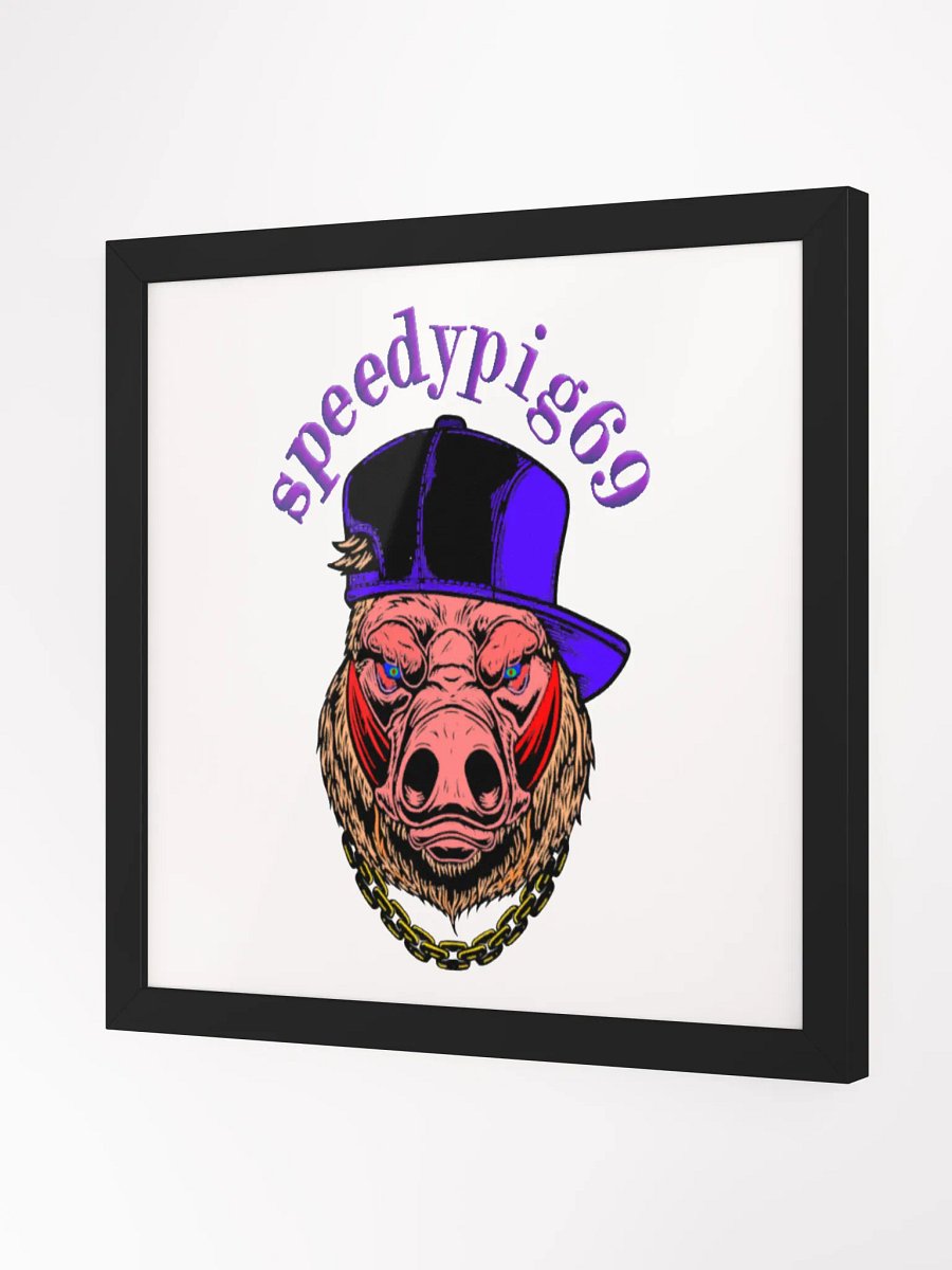 Speedy Steed Stylized Pig Head Framed Poster product image (2)
