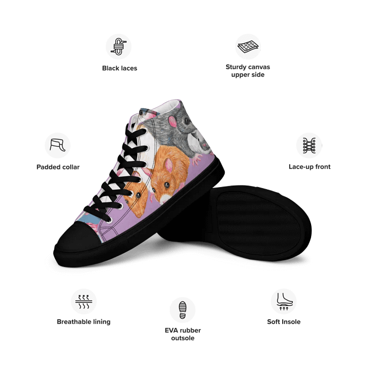 rat mischief High Top Canvas Shoes (womens) product image (2)