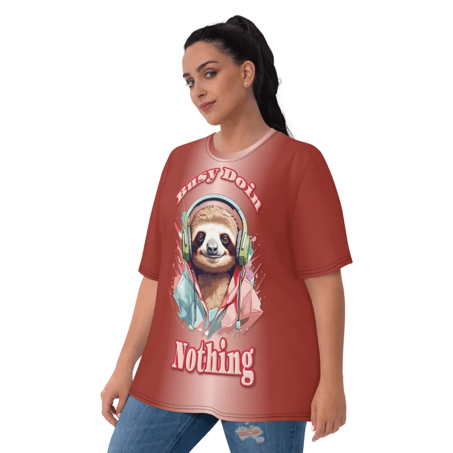 Busy Doin Nothin Sloth All Over Print T-shirt product image (10)