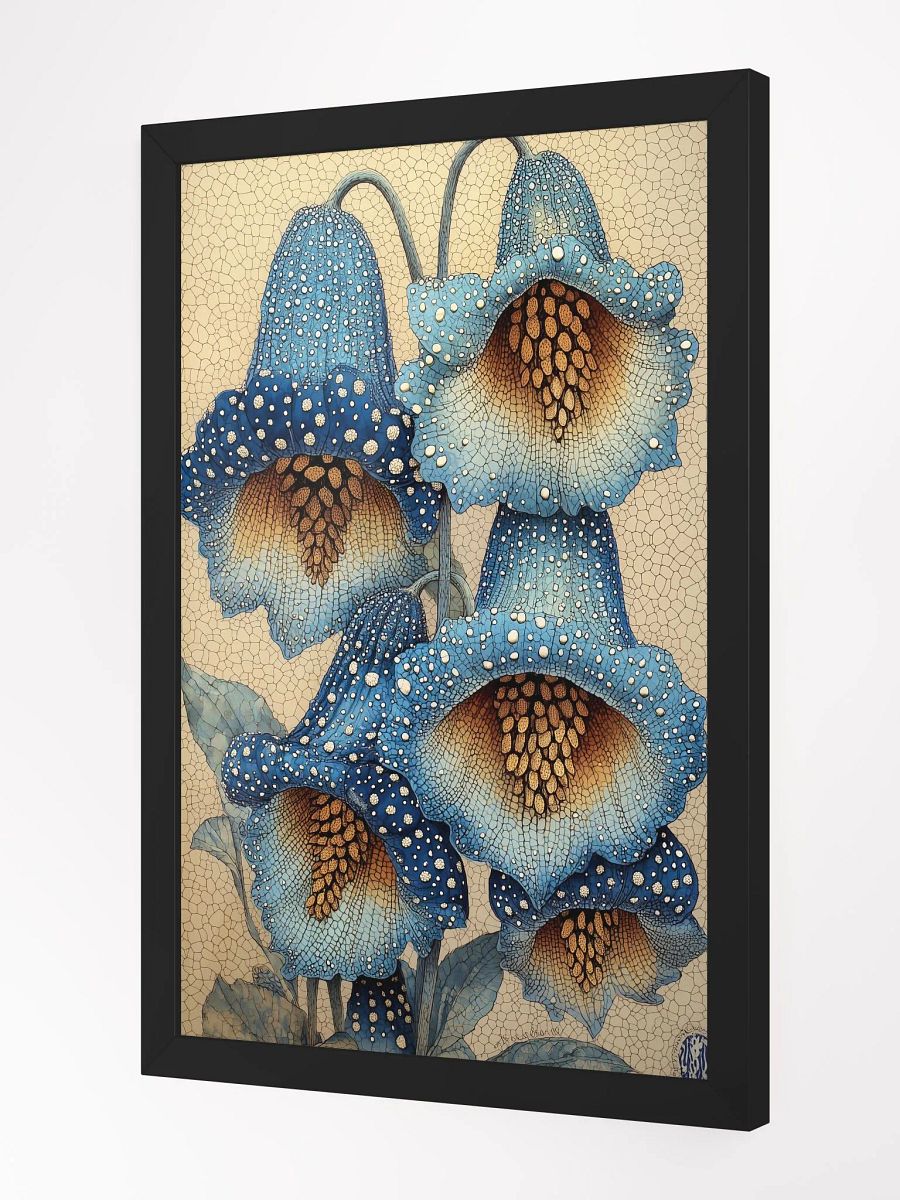 Celestial Blooms: Mystical Poster of Enchanted Blue Flowers product image (2)