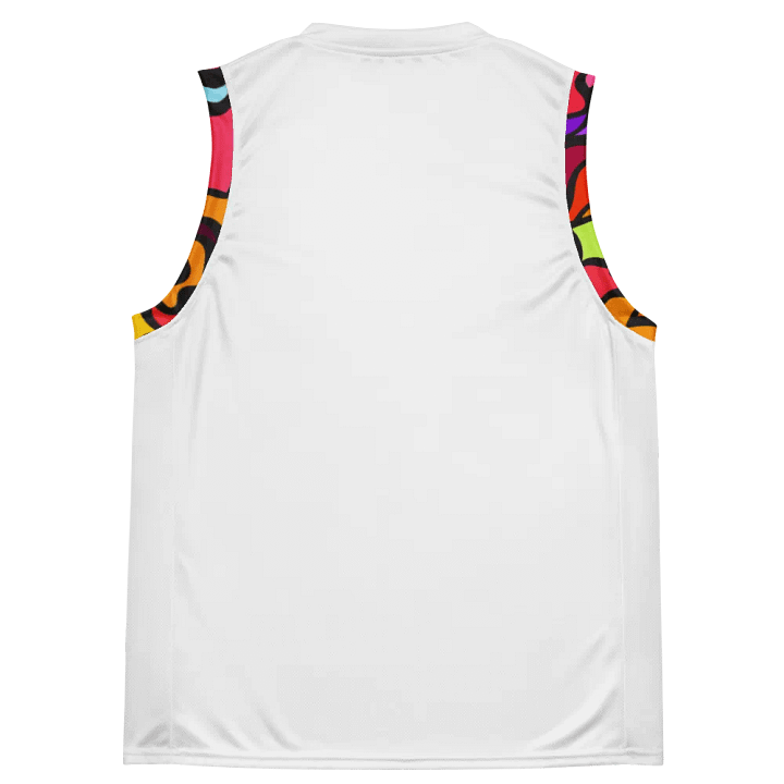 Vibrant Chaos Unisex Basketball Jersey - Wave at Sunset product image (2)