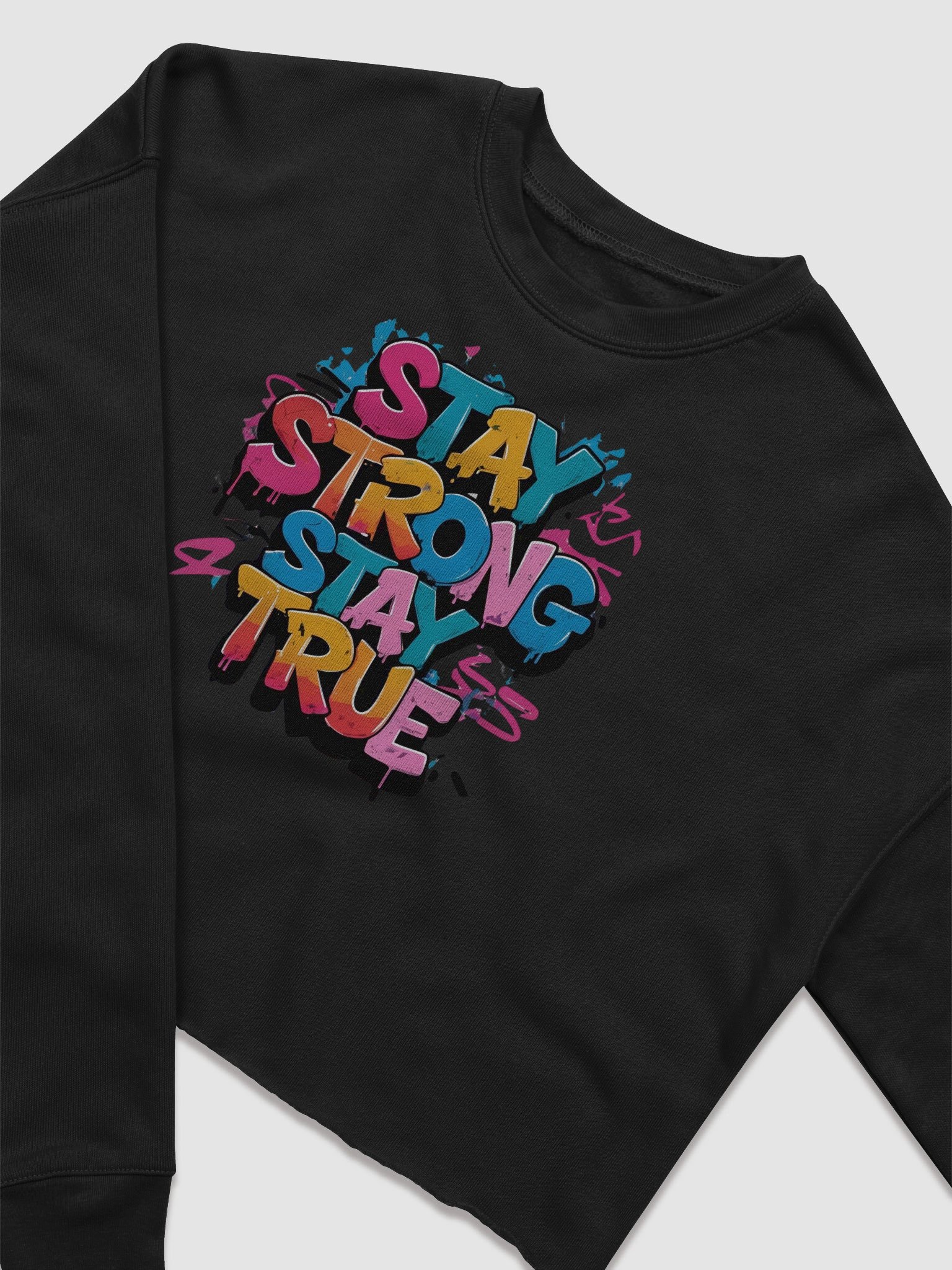 Stay Strong Stay True Women's Crop Top - Bella + Canvas Sweatshirt fit product image (5)