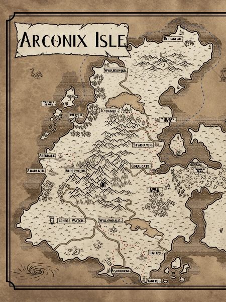 Discover Arconix Isle: A Hand-Drawn Masterpiece product image (1)