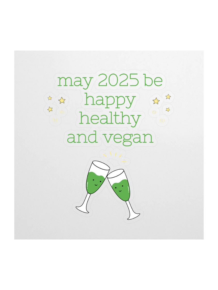 “Happy, Healthy, and Vegan 2025” Fun Sticker product image (1)