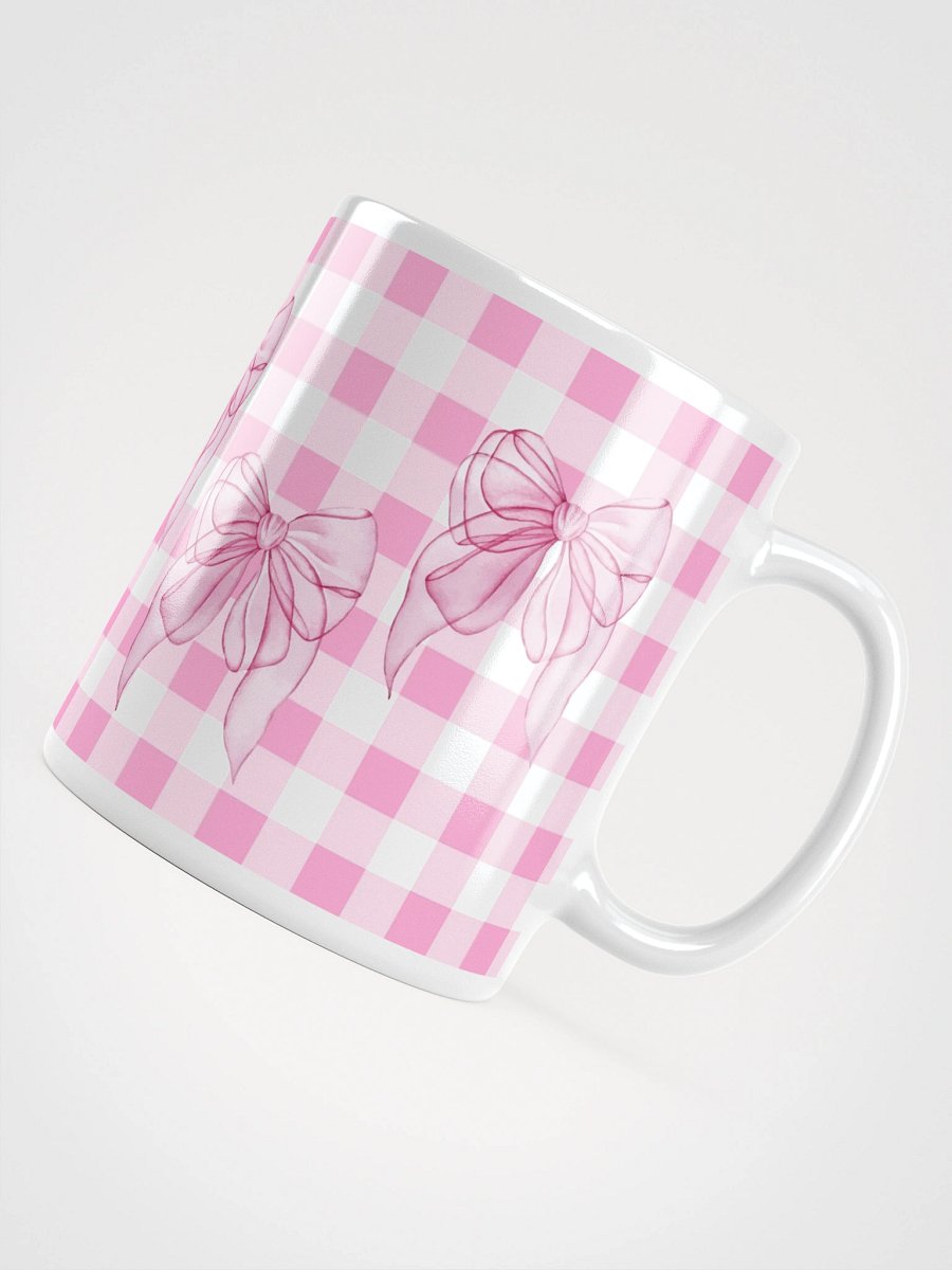 Mug Blanc Vichy Revisité - Rose - Cadeau Style Chic et Poétique product image (4)