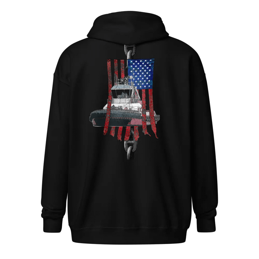 chain Athena Tug & CE Flage Zip Hoodie product image (1)