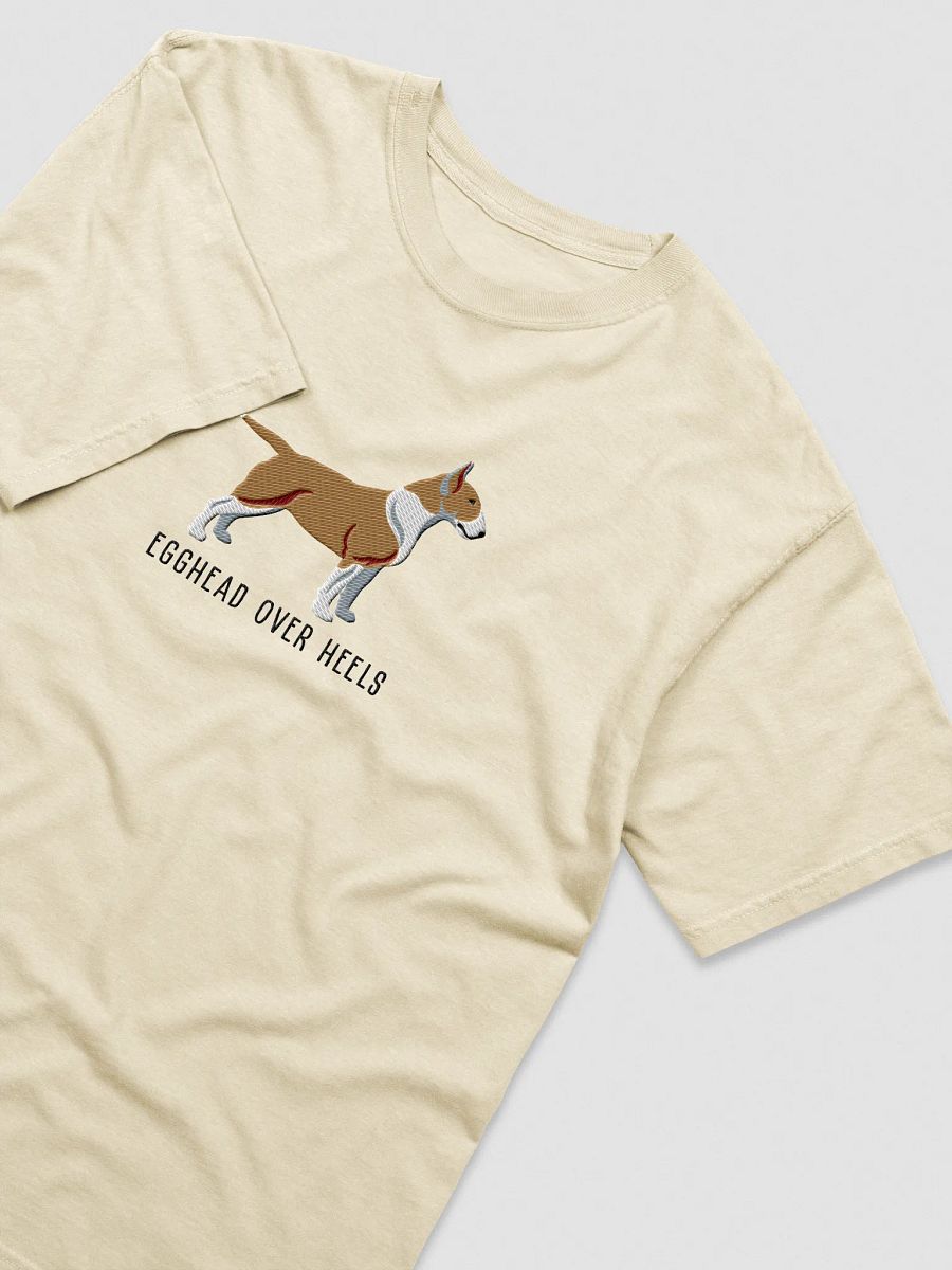 Egghead Over Heels T-Shirt(Embroidered) of an English Bull Terrier(Fawn) product image (27)
