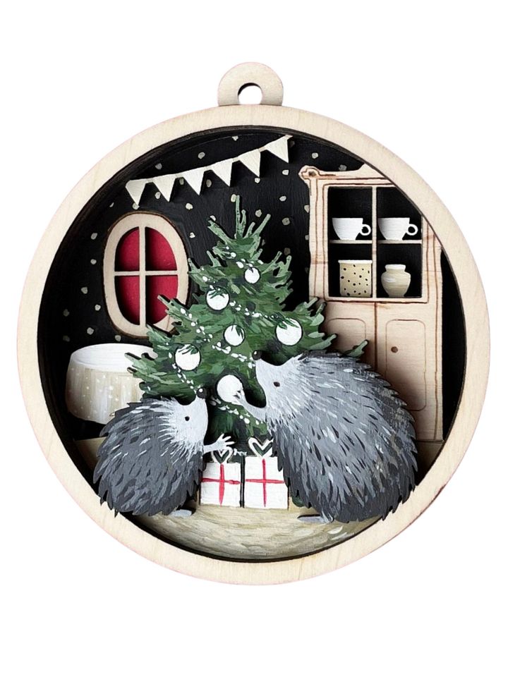 CraftTherapy Kit: Hedgehogs Christmas Ornament product image (1)
