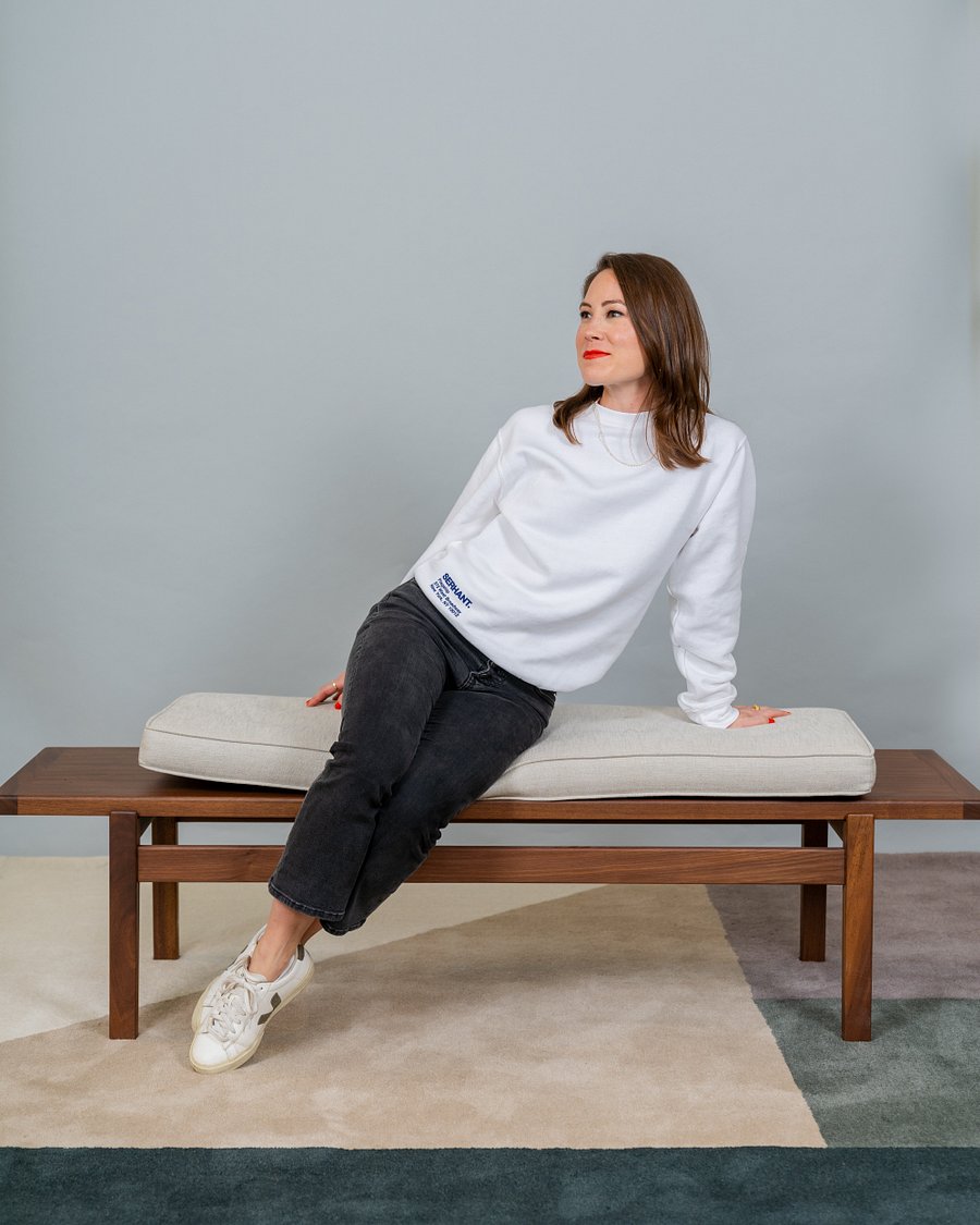 S. Flagship White Crewneck product image (1)