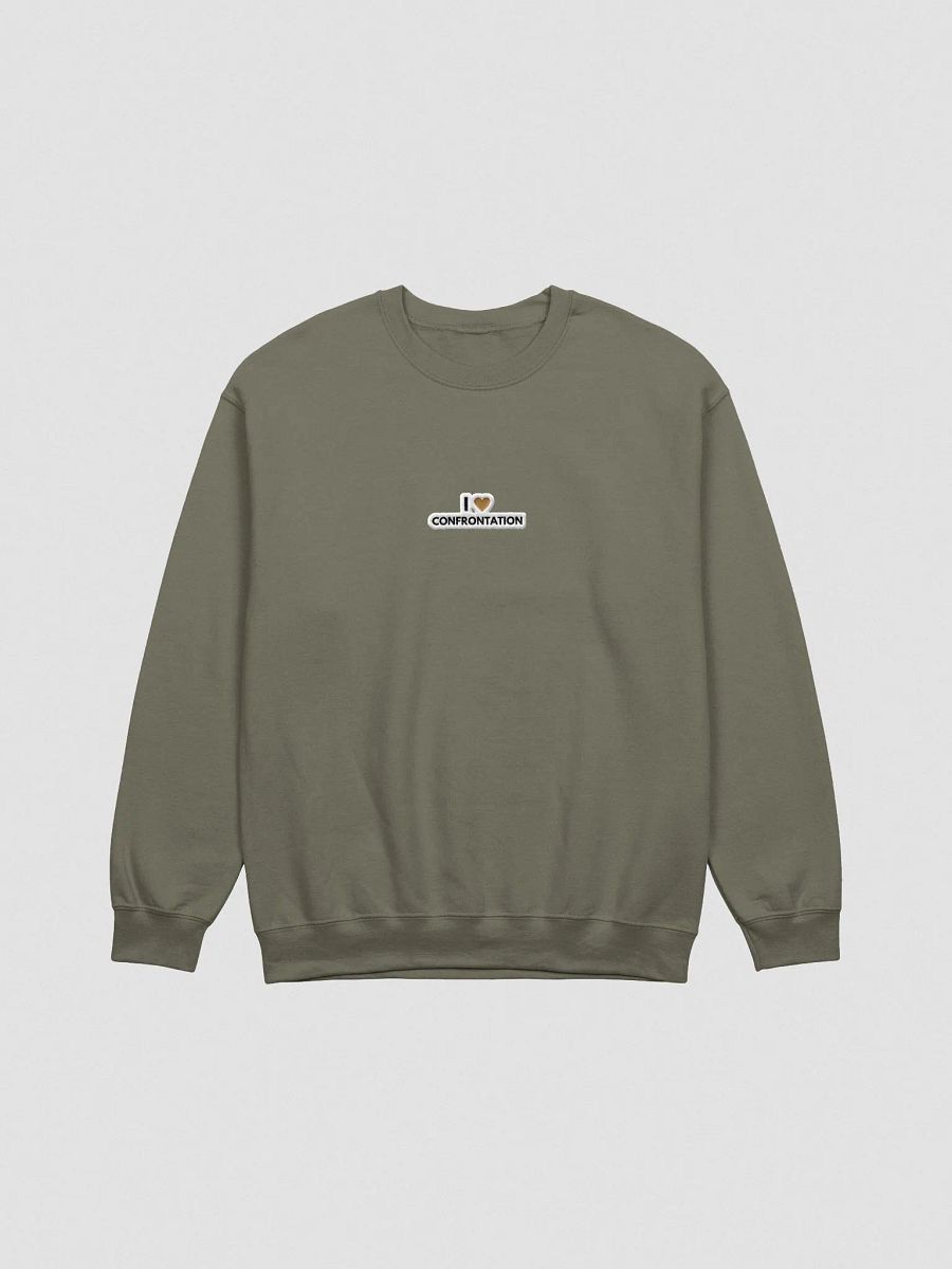 I <3 Confrontation embroidered crewneck (brown bubble design) product image (2)