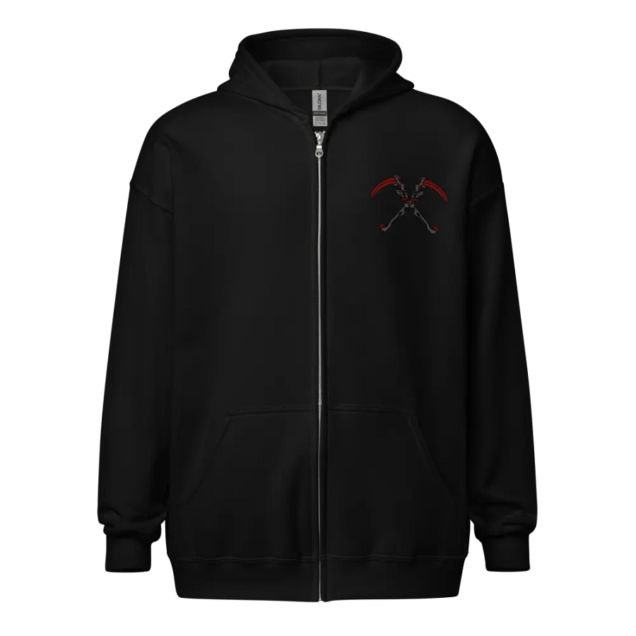 Theater of the Blood Moon - BACK Print Zip up Hoodie Double Scythe product image (1)