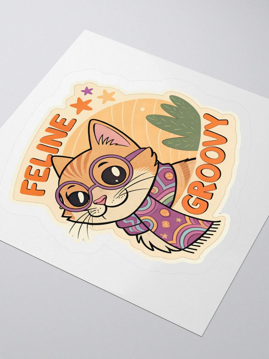 Feline Groovy Kiss Cut Sticker product image (9)