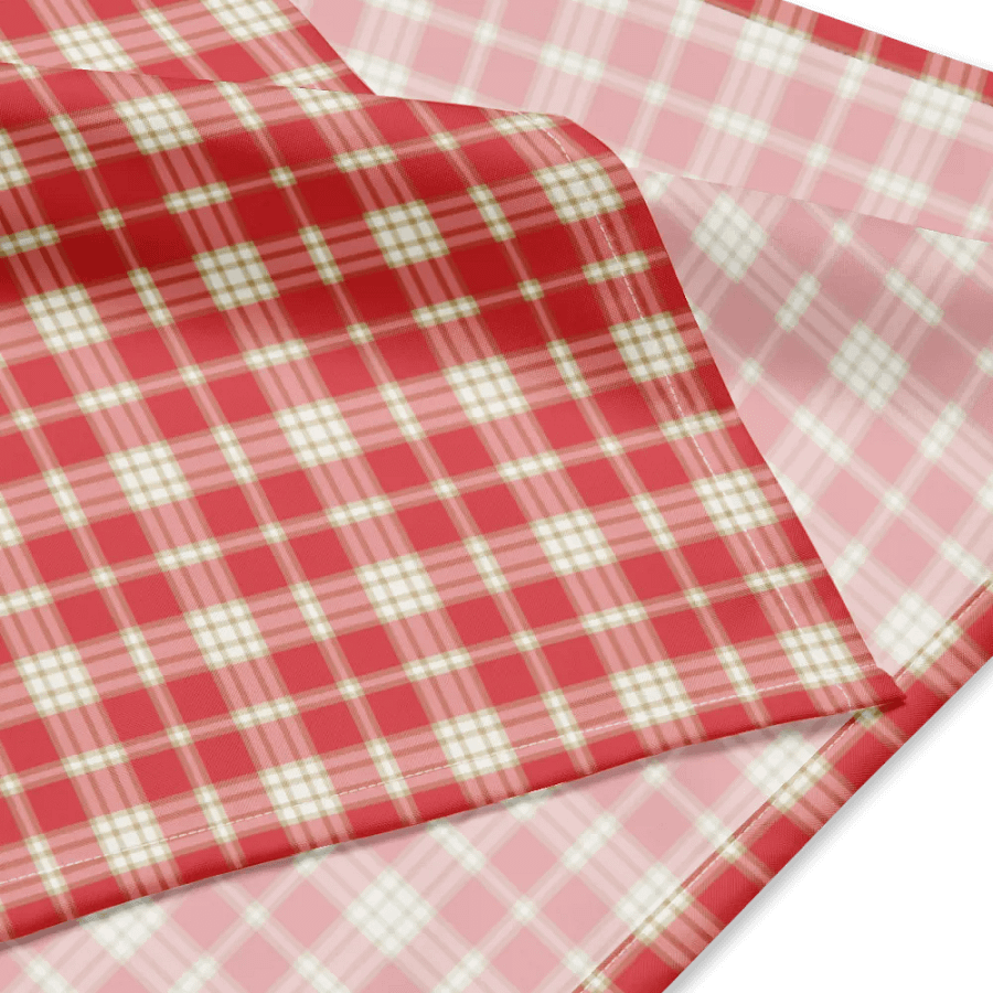Coral Pink Plaid Bandana product image (2)
