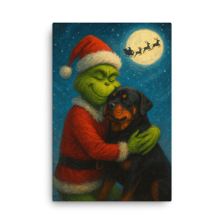 The Grinch Who Stole A Rottweiler Canvas Art product image (3)
