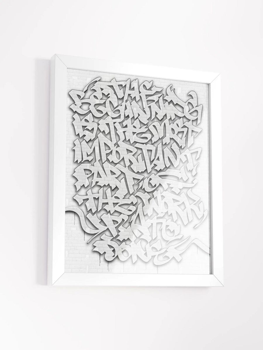 The Beginning is the Most Important Part of the Work, Plato, D1, Graffiti, Framed Poster 02 product image (3)