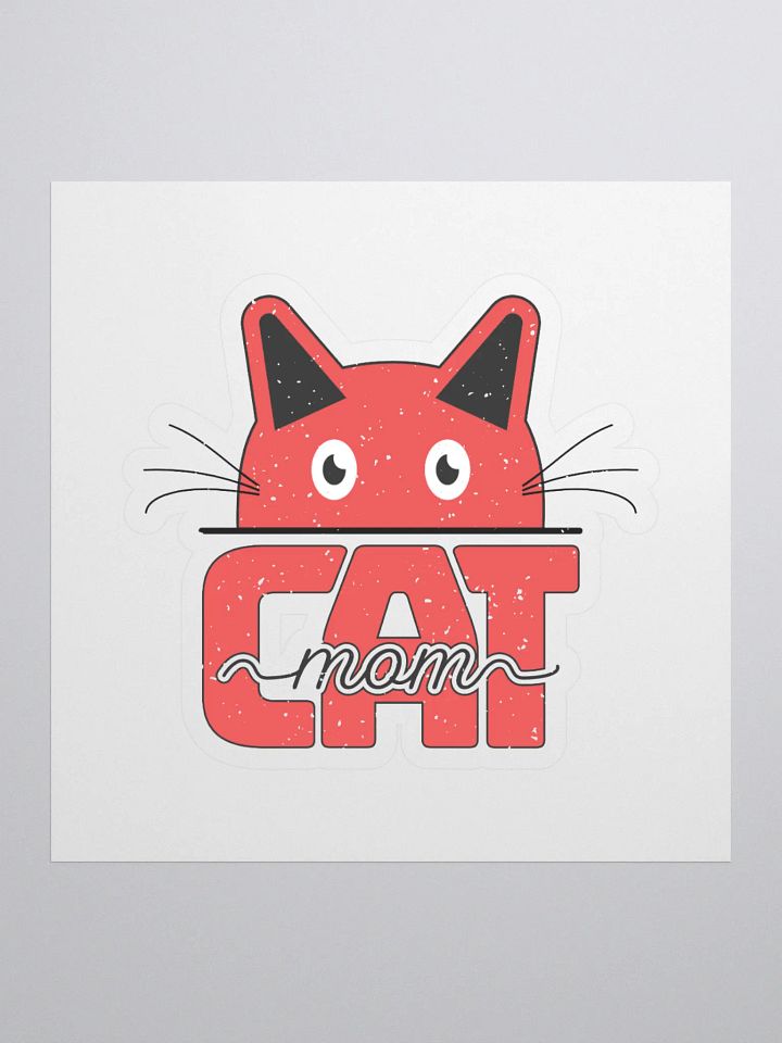 Cat Mom Kiss Cut Stickers product image (1)