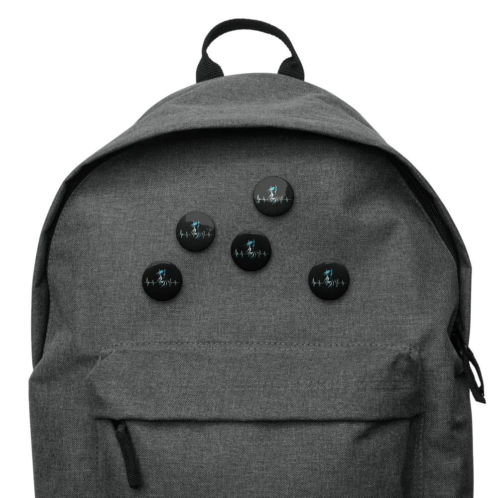 Horse Heartbeat Set of Pin Buttons product image (2)