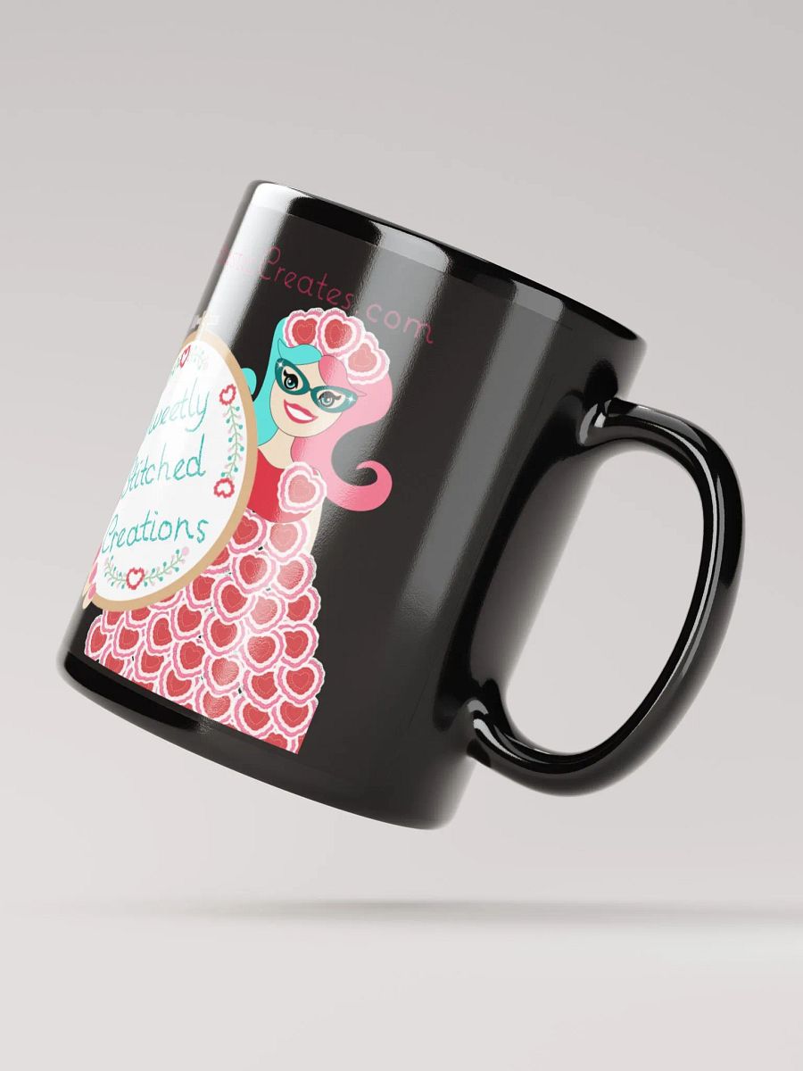 Sweetly Stitched Creations Black Mug product image (4)