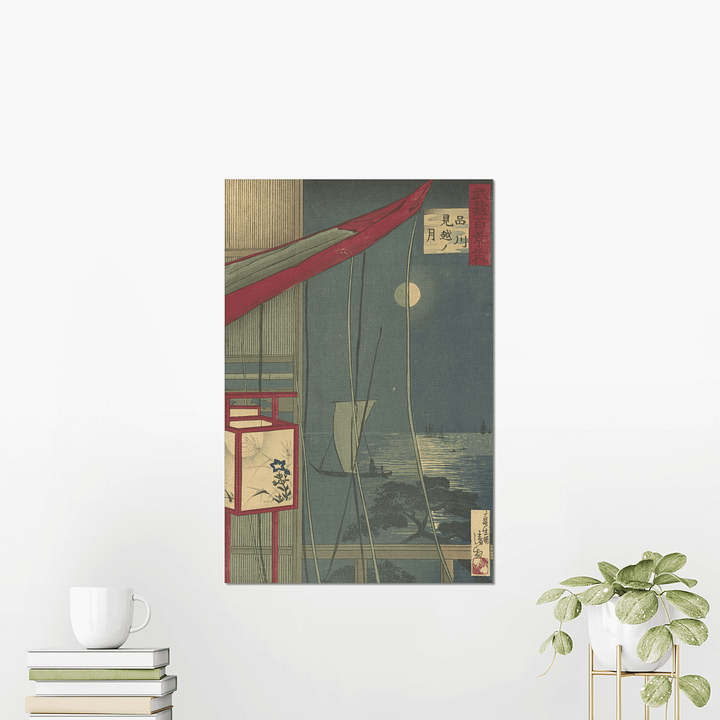 Moon Beyond Shinagawa (1884) - Kobayashi Kiyochika product image (1)