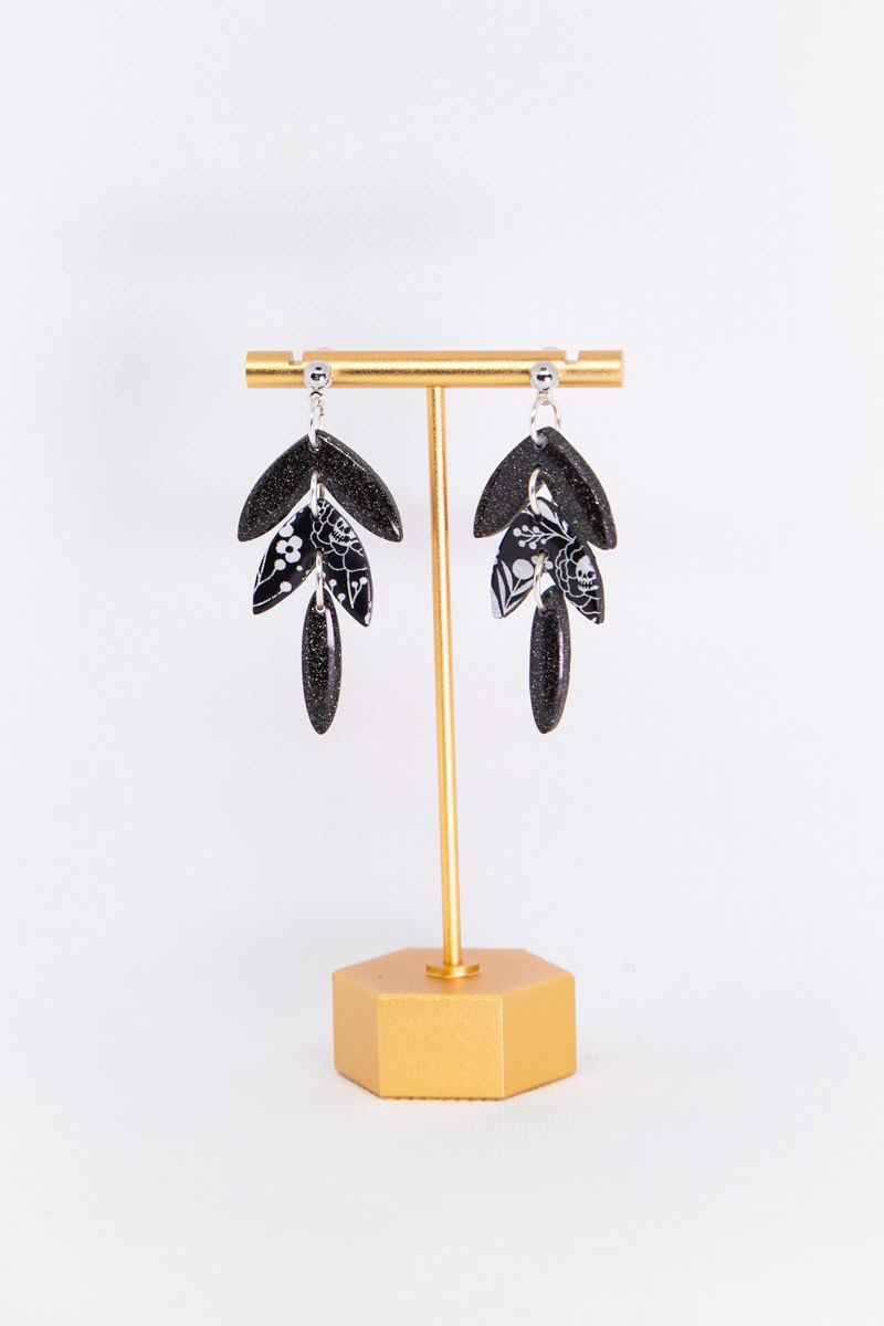 Floral Black Dangles product image (2)