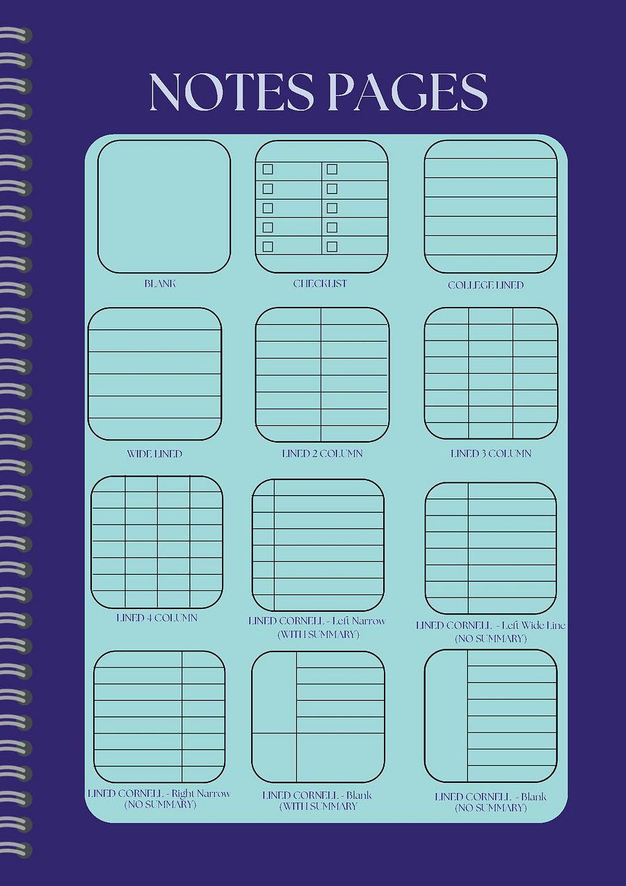 Detailed Undated Planner - Abstract Purple Marble product image (10)