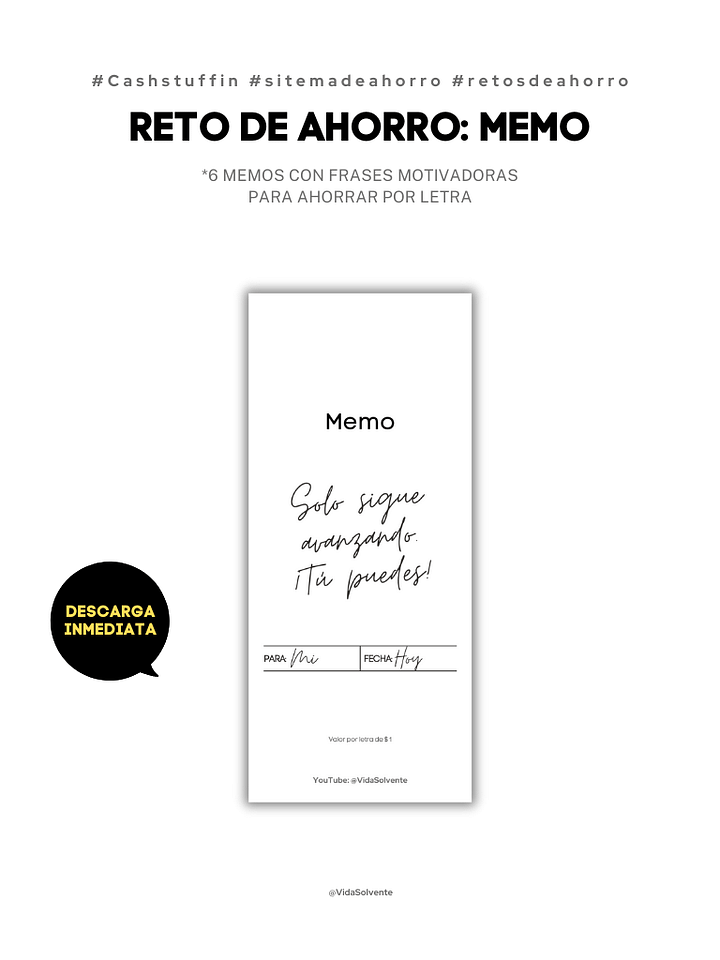 Reto de ahorro: MEMO (Paquete de 6) product image (1)