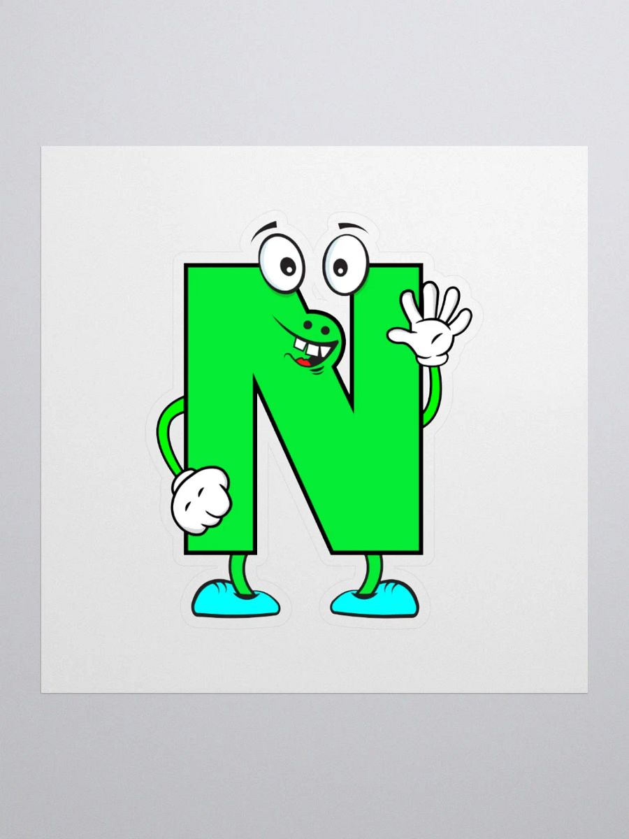 N Letter Cartoon Character Sticker product image (1)
