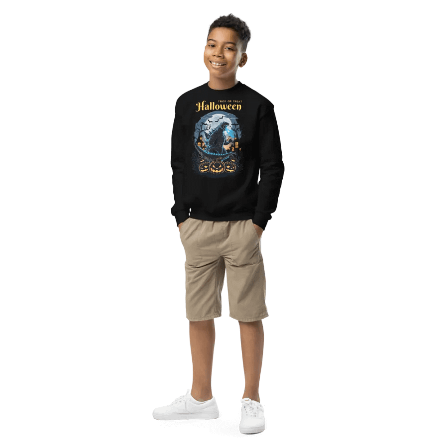 Spooky Dino Delight Kids' Halloween Hoodie product image (3)