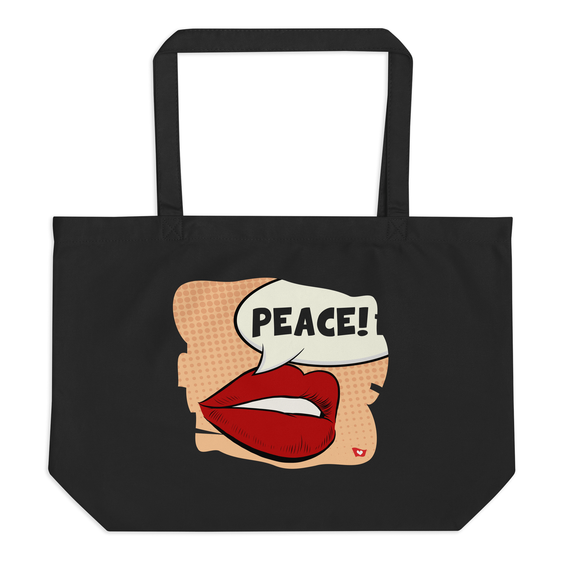 Organic Cotton Tote Bag Big, Peace product image (1)