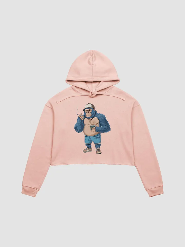 Blue Gorilla Fleece Crop Hoodie product image (1)