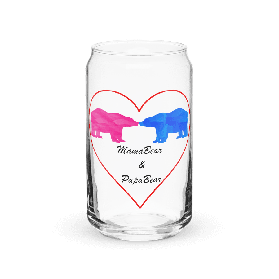 Mama & Papa Bear Can-Shaped Glass product image (1)