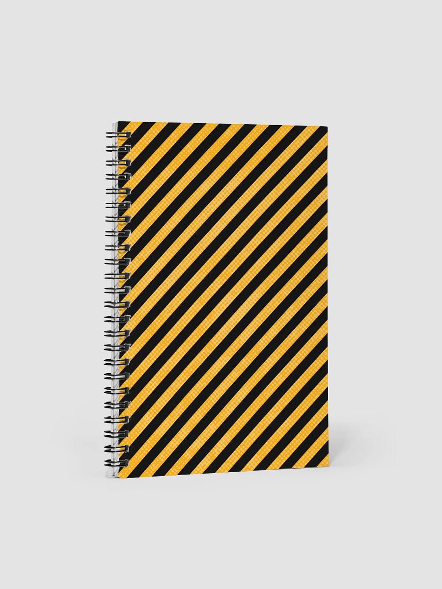 Yellow & Black Grunge Stripes Spiral Notebook Great For Journaling product image (1)