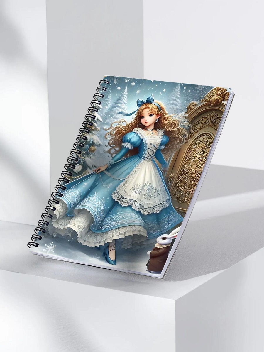 Magical Winter Wonderland Alice Spiral Notebook, Ruled Line - Holiday Journal, Planner, Diary, Gift Idea, Stationery Set product image (3)