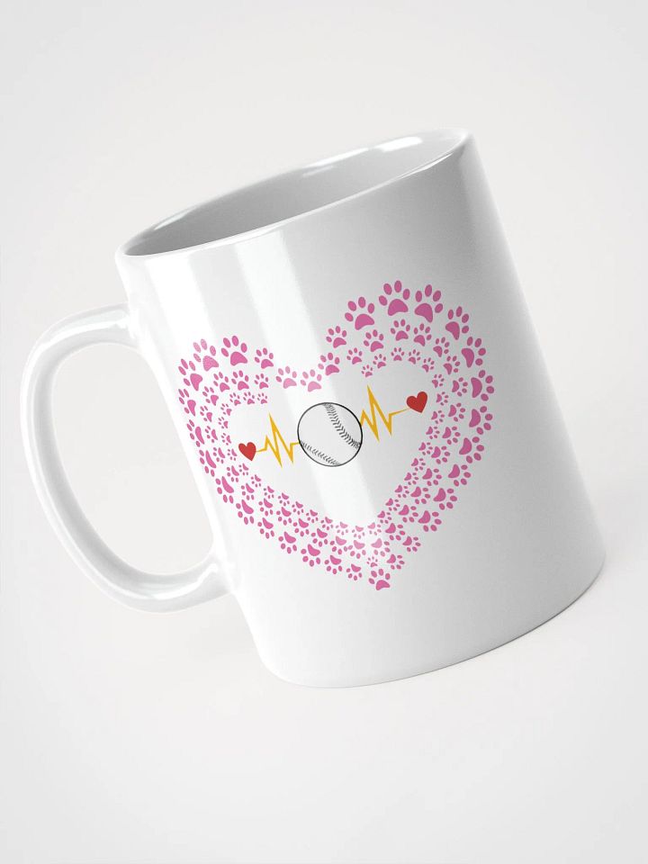 Heart Paw Print Baseball Mug product image (2)