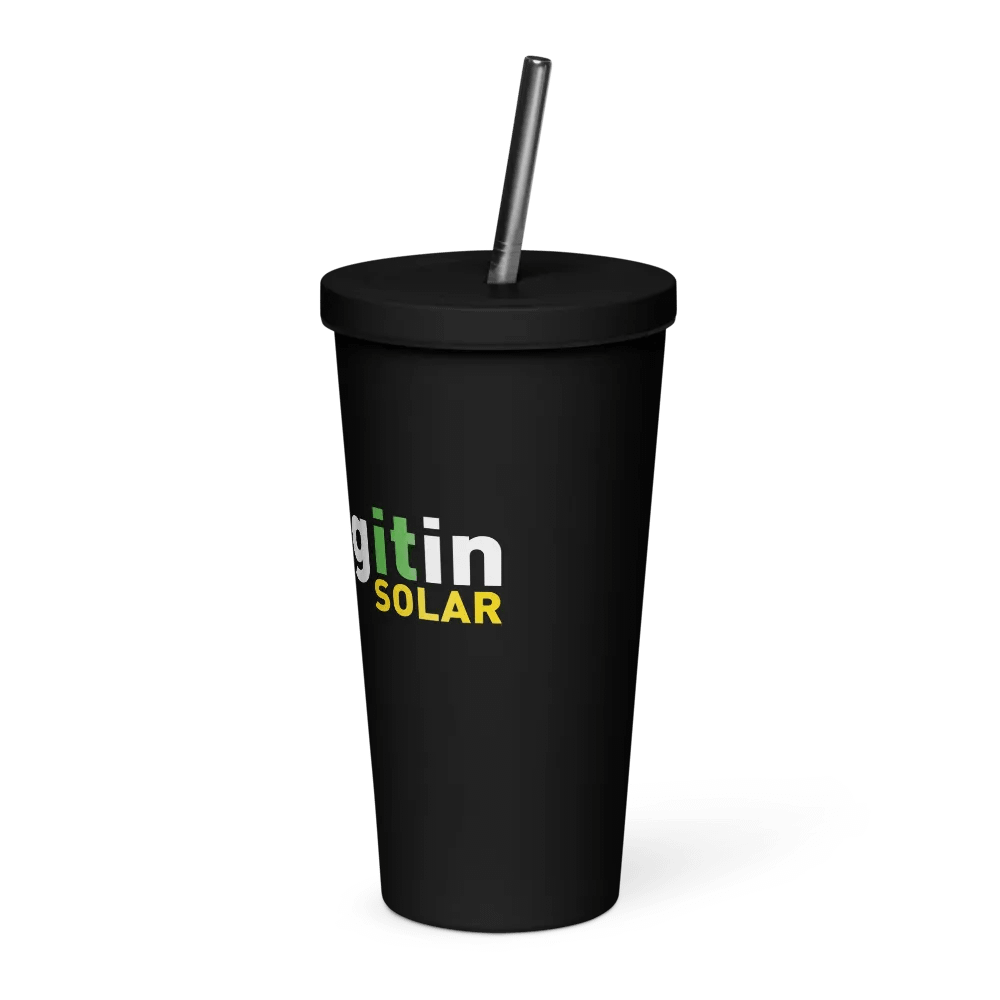 Plug It In Solar High-Quality Insulated Tumbler with Straw product image (3)